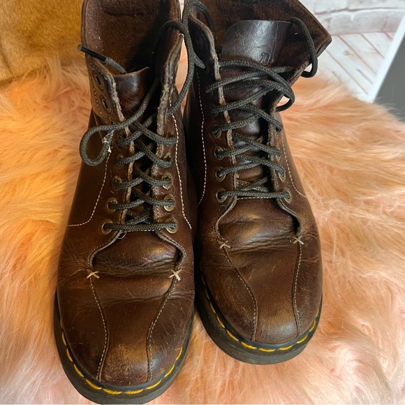 Dr. Martens Brown Leather Lace-Up Boots - Picture 4 of 9